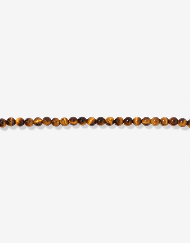 Michael Hill - 6mm Tiger's Eye Bead Bracelet in Sterling Silver