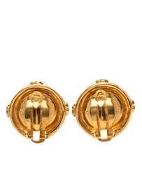 Pre-Loved by Azura Reborn - Pre-Loved Gold Plated CC Round Clip On Earrings