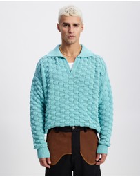 Bonsai - Bubble Knit Polo Oversize Fit