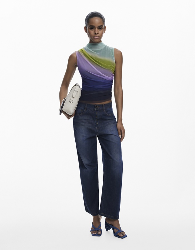 Desigual - Gradient tulle T-shirt