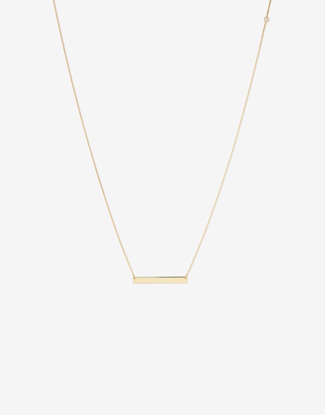 Michael Hill - Engravable Bar Necklace in 10kt Yellow Gold