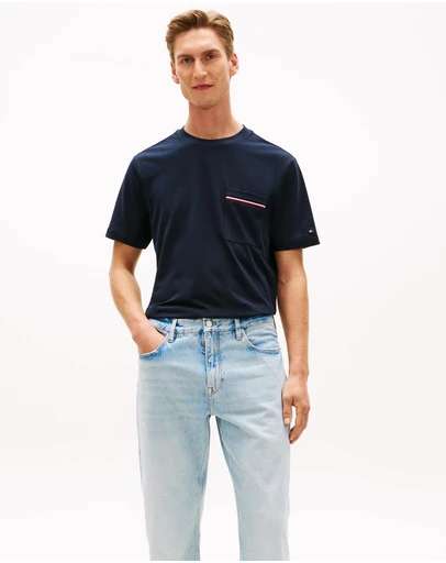 Tommy Hilfiger - Global Stripe Pocket Pique Jersey T-Shirt