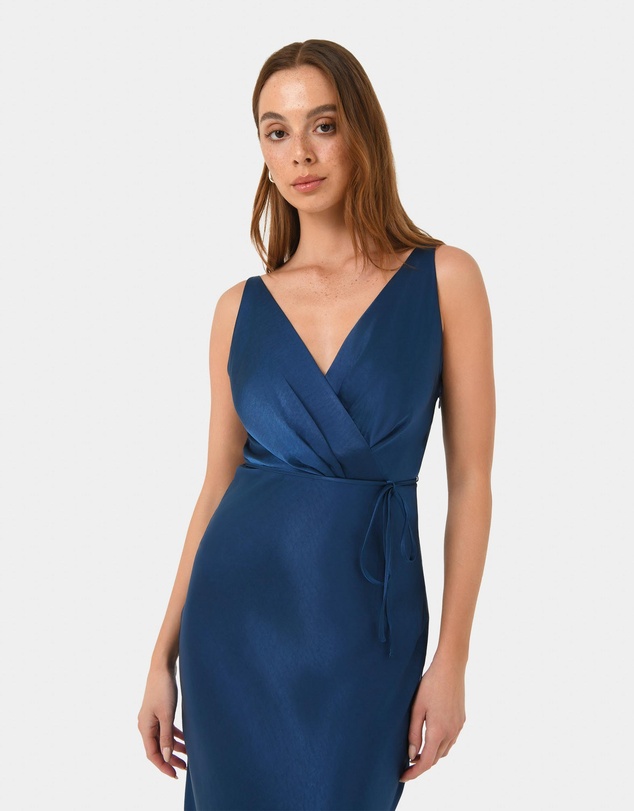 Forcast - Cherish Tie-Waist Midi Dress