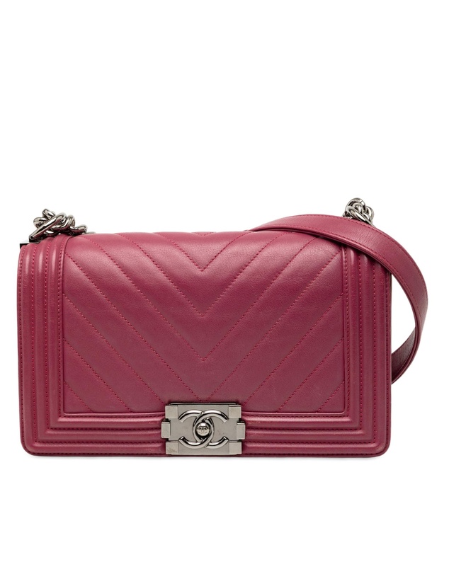 Pre-Loved by Azura Reborn - Pre-Loved Old Medium Chevron Lambskin Boy Flap