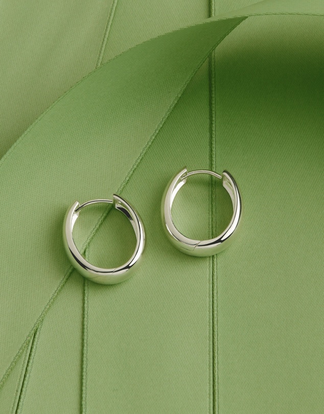 Najo - Lumière Silver Hoop Earrings