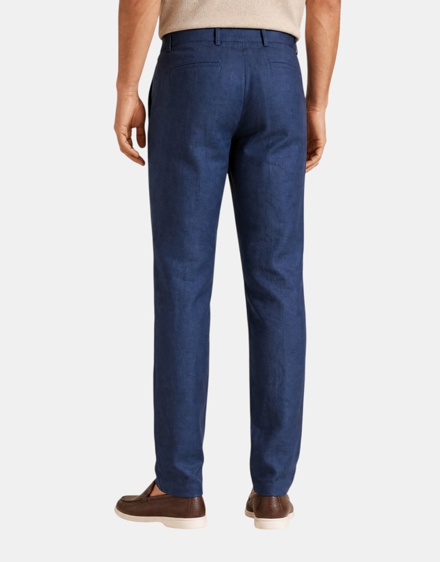 Henry Bucks - HENRY Linen Tailored Chino NAVY