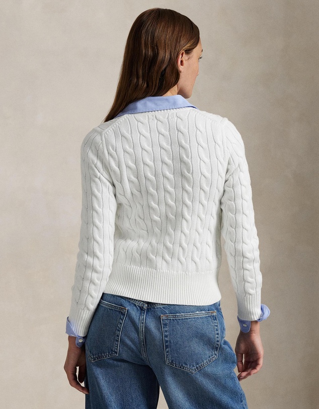Polo Ralph Lauren - Cable-Knit Cotton Crewneck Cardigan