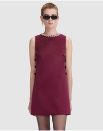 Self Portrait - Satin Cut Out Mini Dress