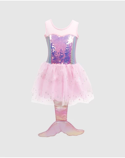 Pink Poppy - Mermaid Dress with Tail