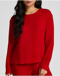 Hunkemoller - Long Sleeve Brushed Rib Jersey Top