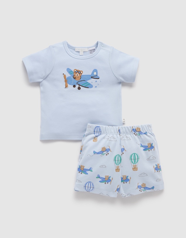 Purebaby - Short PJ Set-Kids-Babies
