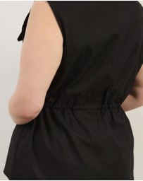 Atmos&Here Curvy - Charlotte Sleeveless Longline Linen Top