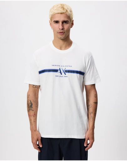 Armani Exchange - Front Logo Stripe T-Shirt