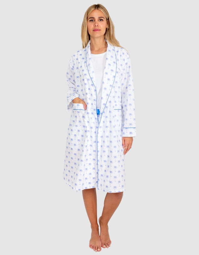 Sant And Abel - Women's Blue Palm Tree Robe