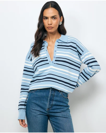 AERE - Elan Organic Cotton Stripe Polo