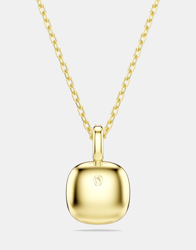 Swarovski - Una Angelic Pendant, Cushion Cut, White, 18K Gold Finish