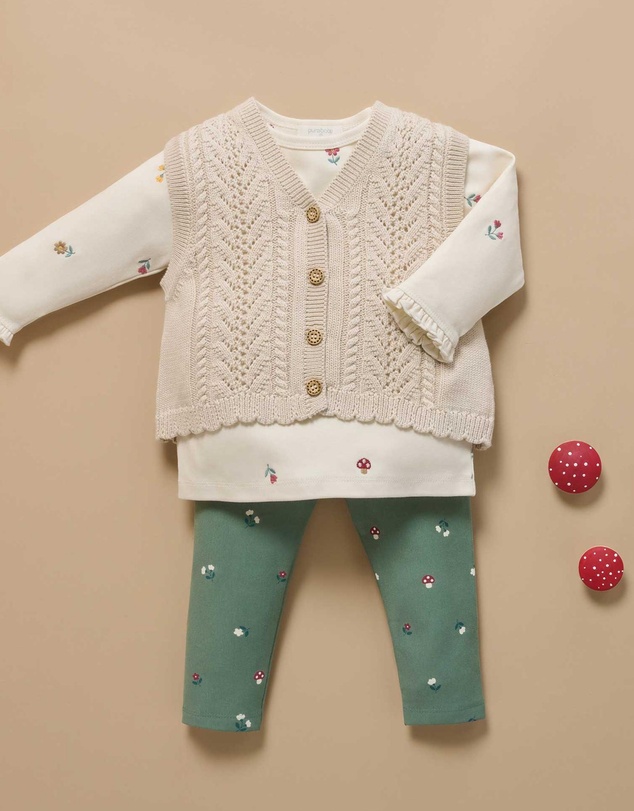 Purebaby - Knitted Vest -Kids-Babies