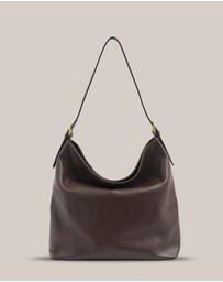 VESTIRSI - Serena Dark Chocolate Leather Hobo Bag