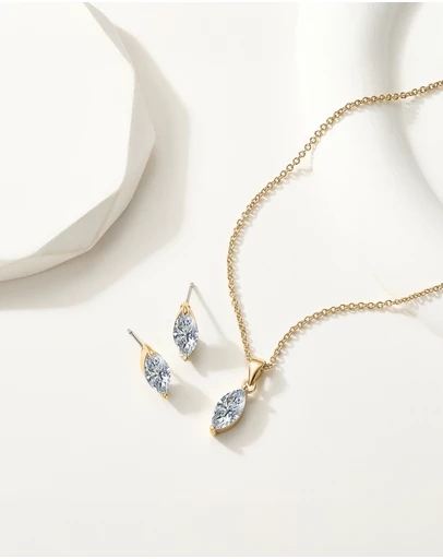 Mestige - Luna Marquise Set - 18K Gold Plated