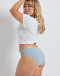 Kayser - 2 Pack Daily Essentials Stretch Lace & Cotton Hi Cut Brief (219)