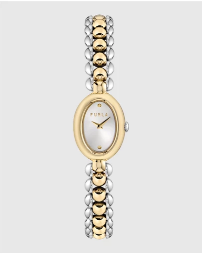 Furla - Delizia Silver and Yellow Gold-Tone Bracelet Watch