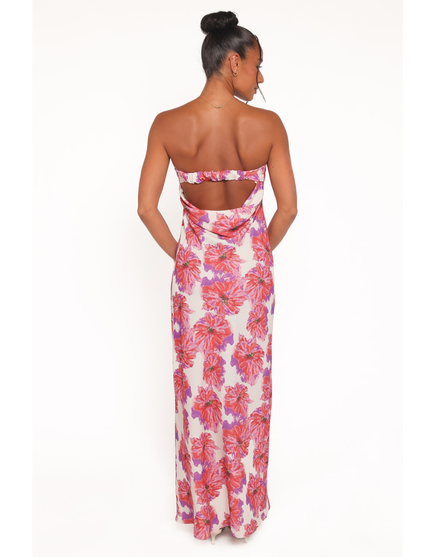 Petal & Pup - Remmie Strapless Maxi Dress - Pink Floral