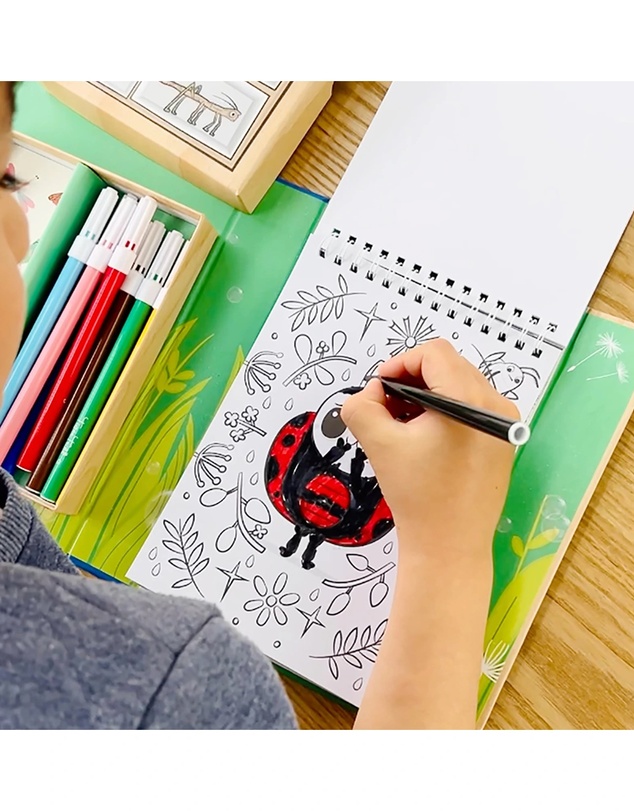 Tiger Tribe - Colouring Set Backyard Bugs