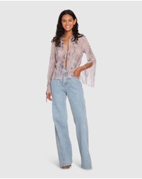 Belle & Bloom - Current Obsession Tie Shirt