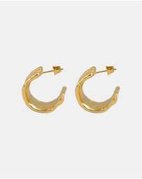 Zoe Olivia - Waterproof Textured Stud Hoops
