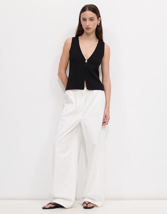 Calli - Matt Cotton Twill Pants