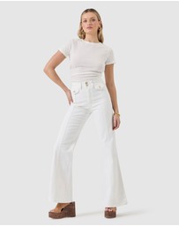 Rolla's - Eastcoast Flare Jean - Celeste White Gold