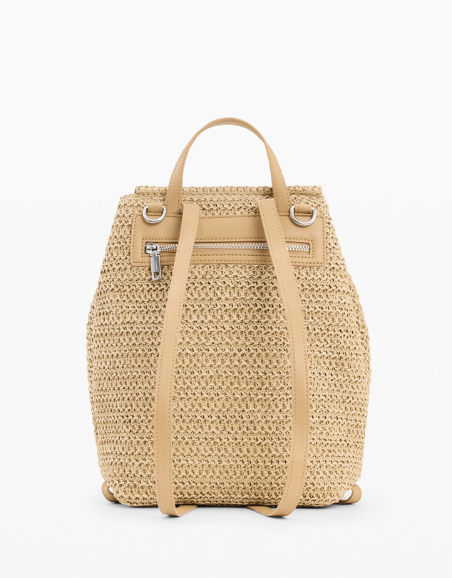 Desigual - Small raffia backpack with charms