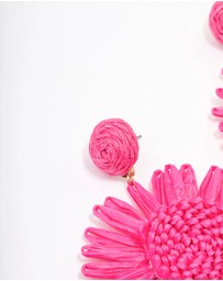 Lovisa - Gold Raffia Flower Drop Earrings