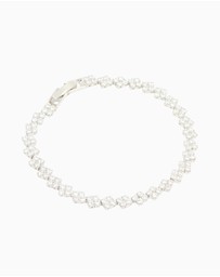 Lovisa - Silver Cubic Zirconia Rectangular Tennis Bracelet