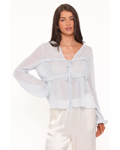 Petal & Pup - Chiaro Sheer Top - Light Blue