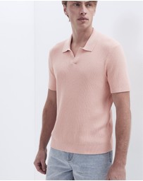 UNISON - Wavy Stitch Knit Polo
