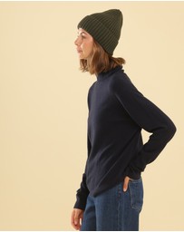 Morgan & Taylor - Mia Wool Blend Beanie in Khaki Green