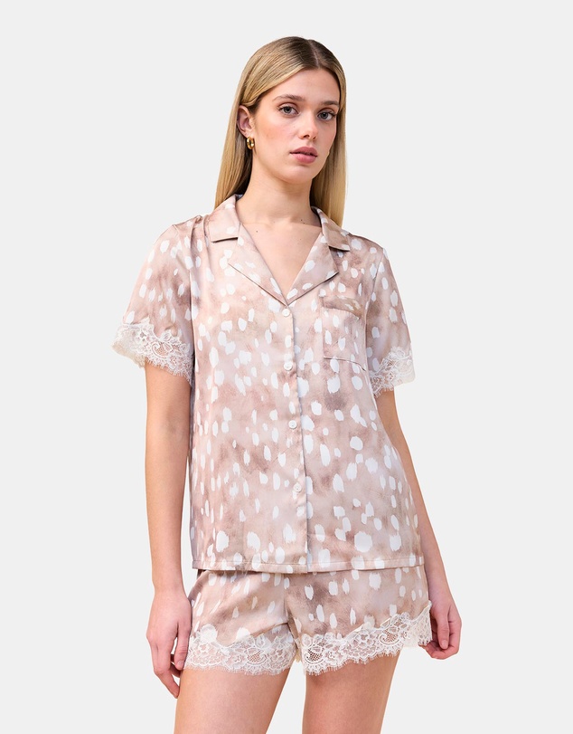 Gingerlilly - Lydia Brown Spot Short Set