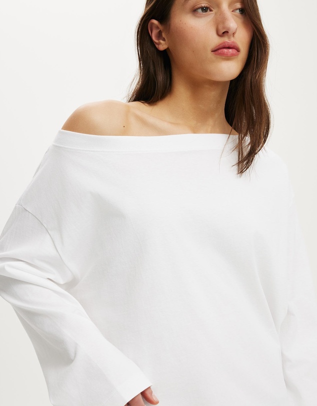 Cotton On - Boxy Off Shoulder Long Sleeve