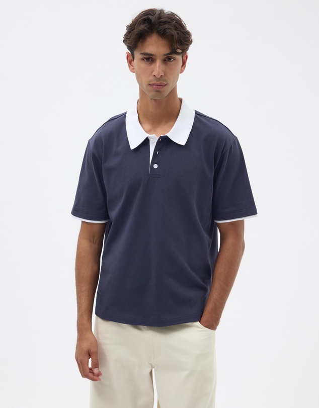AERE - Contrast Short Sleeved Polo