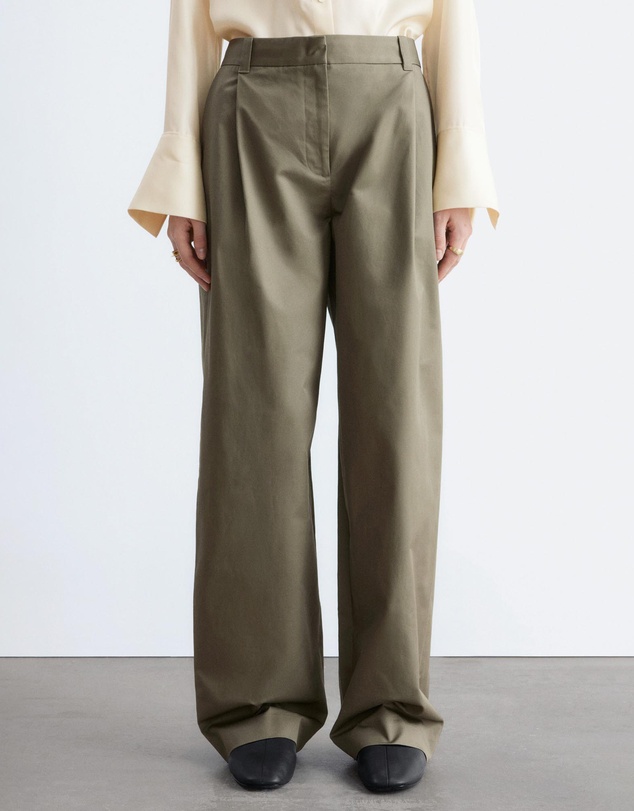 & Other Stories - Pleated Cotton Trousers