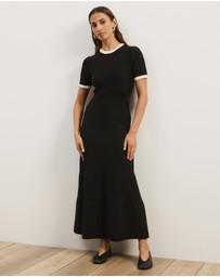 Atmos&Here - Kendra Contrast Knit Midi Dress