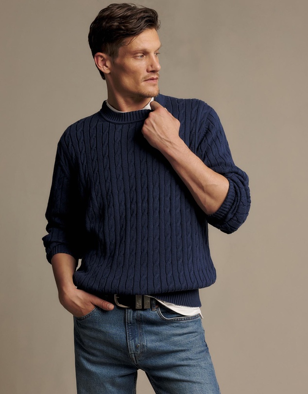 R.M.Williams - Jones Cotton Cable Crew Knit