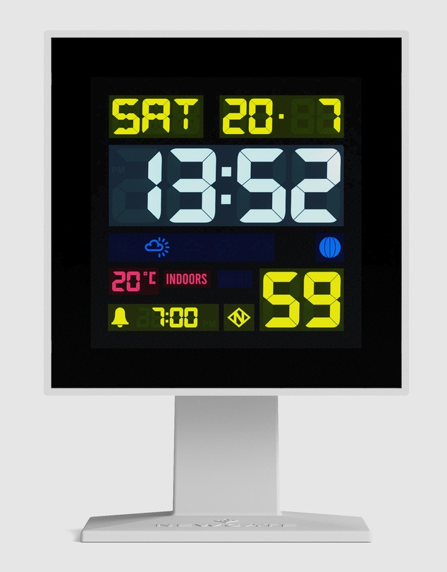 Newgate - Newgate Monolith Lcd Alarm Clock White