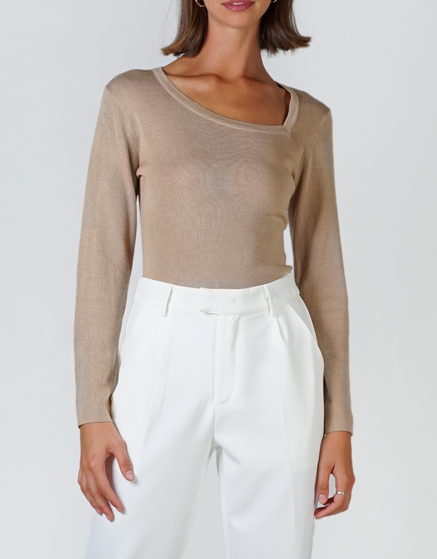 Lydan The Label - Tear Drop Neckline Knit