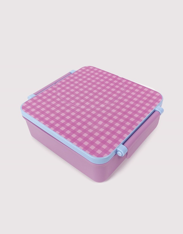 The Somewhere Co - Lilac Gingham Mini Bento Lunch Box