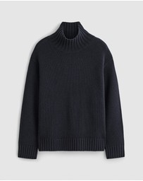 COS - Chunky Cashmere Funnel-Neck Jumper
