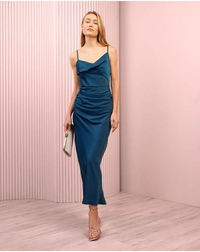 Azzurielle - Greer Draped Bust Maxi Dress