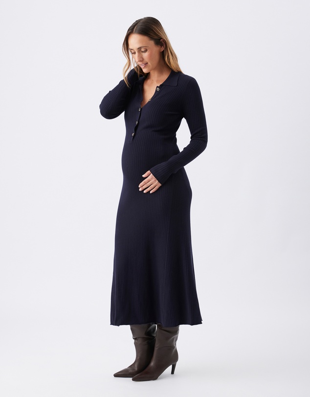 Ripe Maternity - Hollie Polo Knit Dress