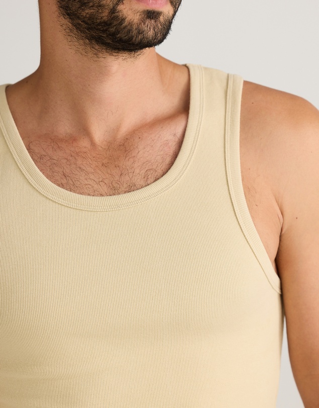 Vacay Swimwear - Rib Singlet Sand